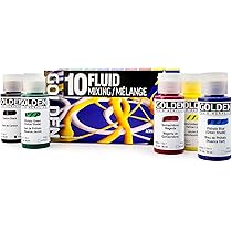 Golden Artist Colors, Fluid Acrylics, 10-Color Mixing Set, 0000928